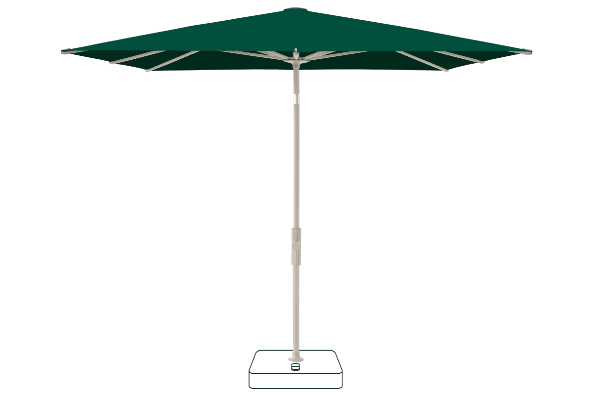 Glatz Parasol VITA Torna carre Cat.5 521 Aloe Gris soie