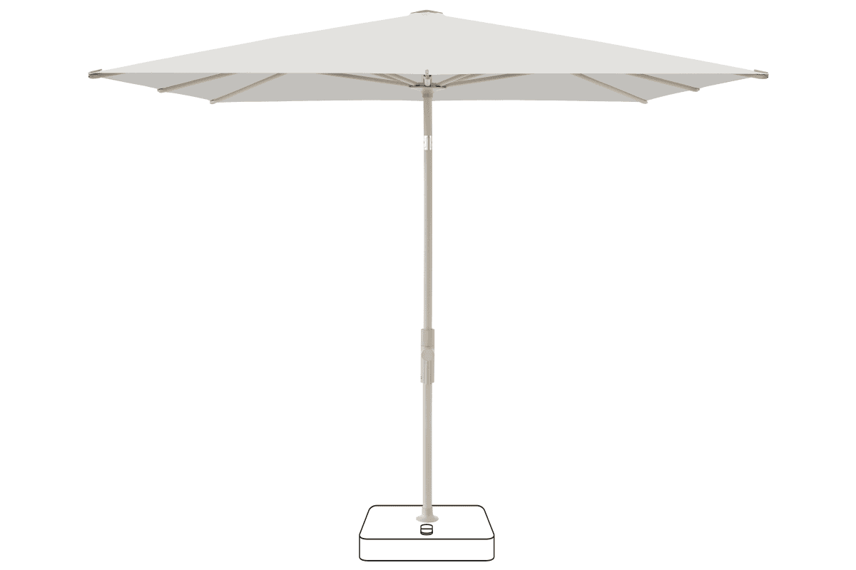 Glatz Parasol VITA Torna carre Cat.5 556 Alabaster Gris soie