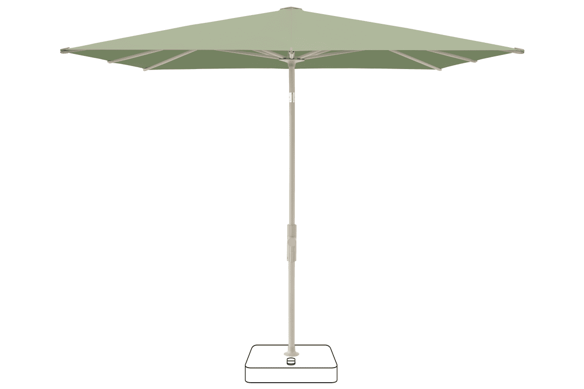 Glatz Parasol VITA Torna carre Cat.5 579 Pistachio Gris soie