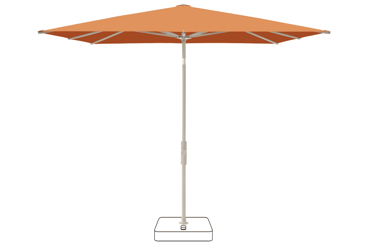 Glatz Parasol VITA Torna carre Cat.5 802 Sienna Gris soie