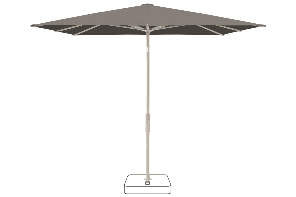 Glatz Parasol VITA Torna carre Cat.5 806 Forge Gris soie