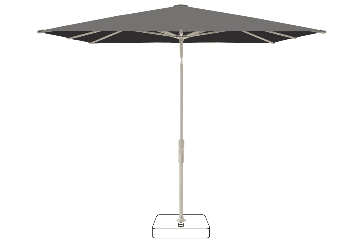 Glatz Parasol VITA Torna carre Cat.5 807 Lava Gris soie