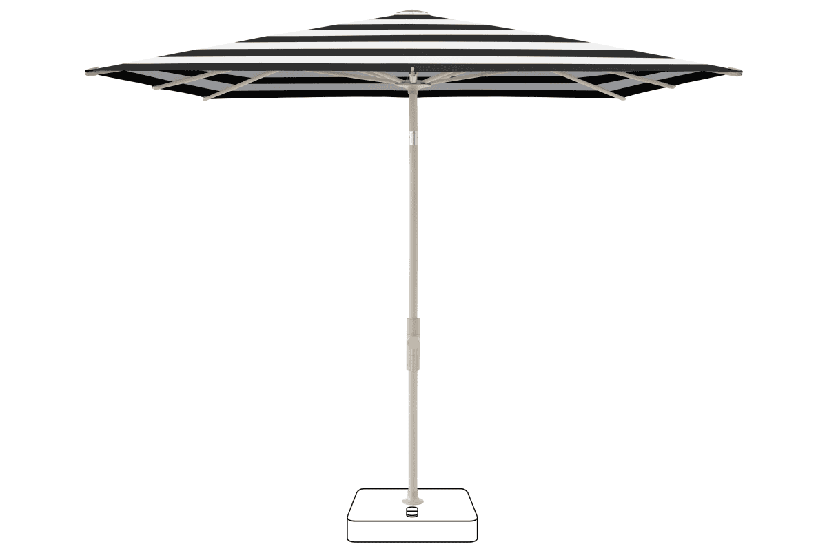 Glatz Parasol VITA Torna carre Cat.5 810 Black Stripe Gris soie