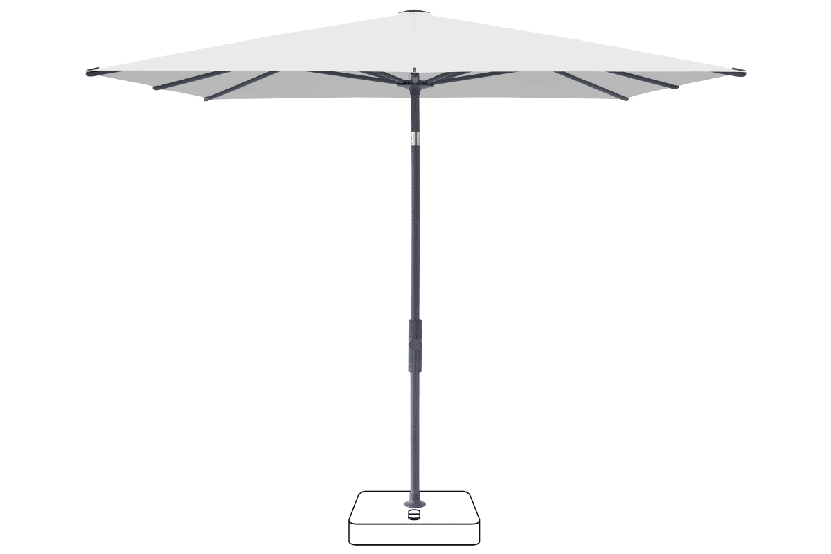 Glatz Parasol VITA Torna carre Cat.5 500 Plaster Anthracite