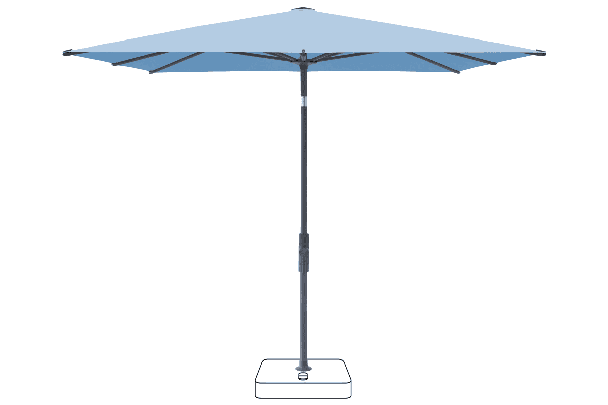Glatz Parasol VITA Torna carre Cat.5 515 Cloud Anthracite