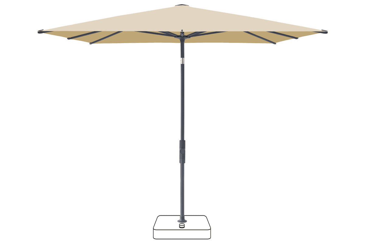 Glatz Parasol VITA Torna carre Cat.5 526 Bamboo Anthracite
