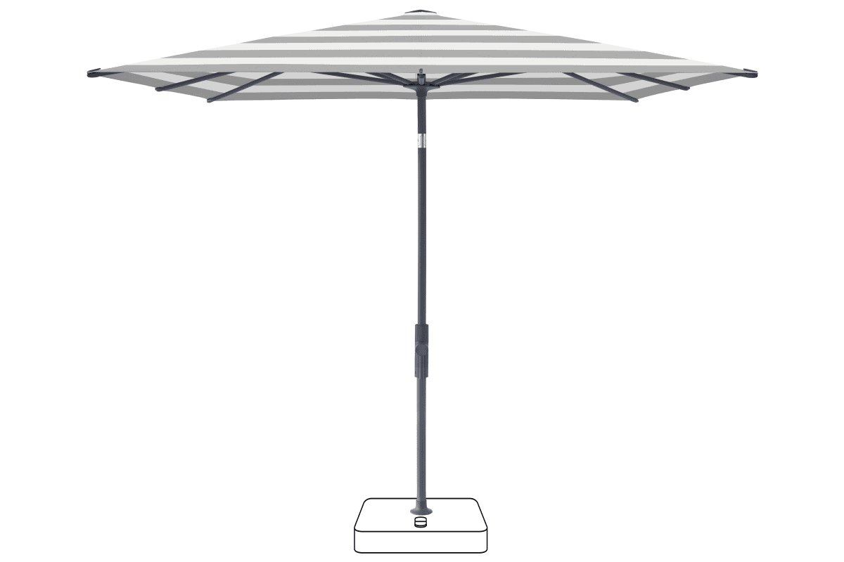 Glatz Parasol VITA Torna carre Cat.5 555 Grey Stripe Anthracite