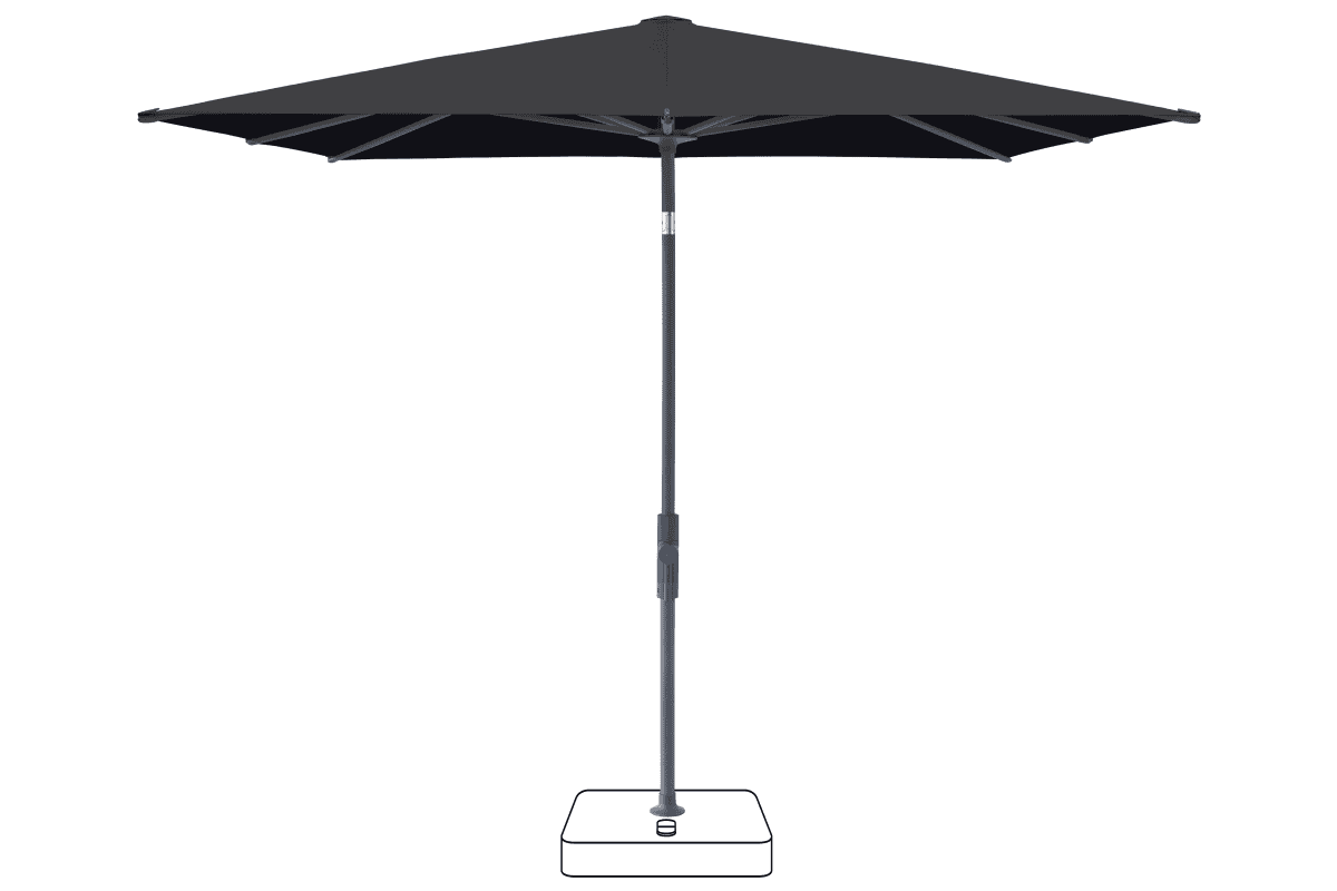 Glatz Parasol VITA Torna carre Cat.5 615 Black Anthracite