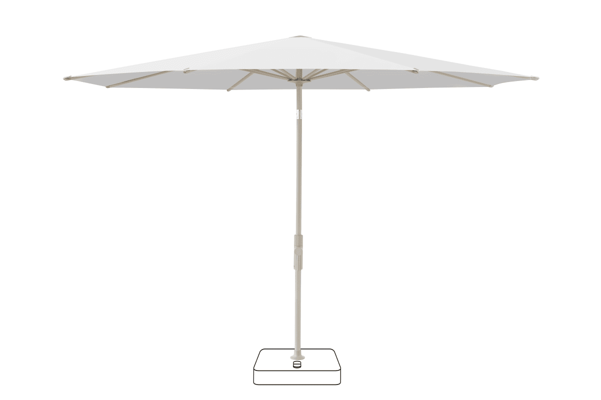 Glatz Parasol VITA Torna rond Cat.5 500 Plaster Gris soie