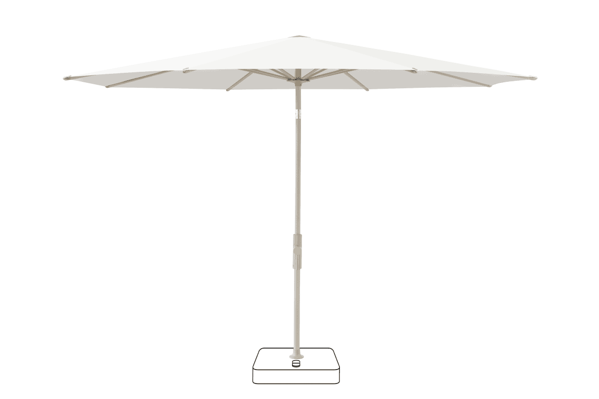 Glatz Parasol VITA Torna rond Cat.5 510 White Gris soie