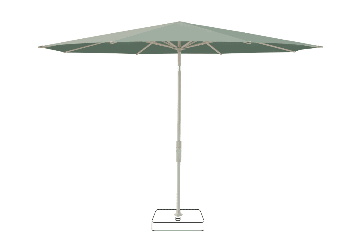Glatz Parasol VITA Torna rond Cat.5 588 Olive Gris soie