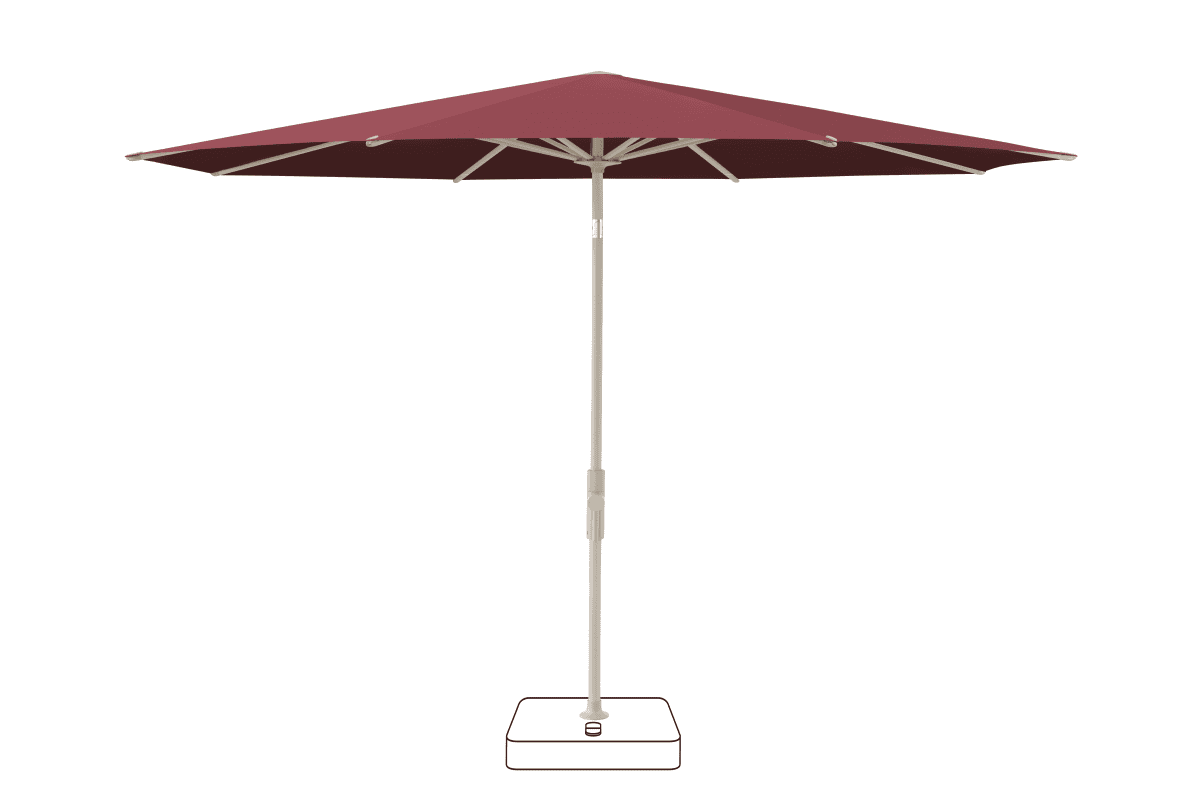 Glatz Parasol VITA Torna rond Cat.5 644 Merlot Gris soie