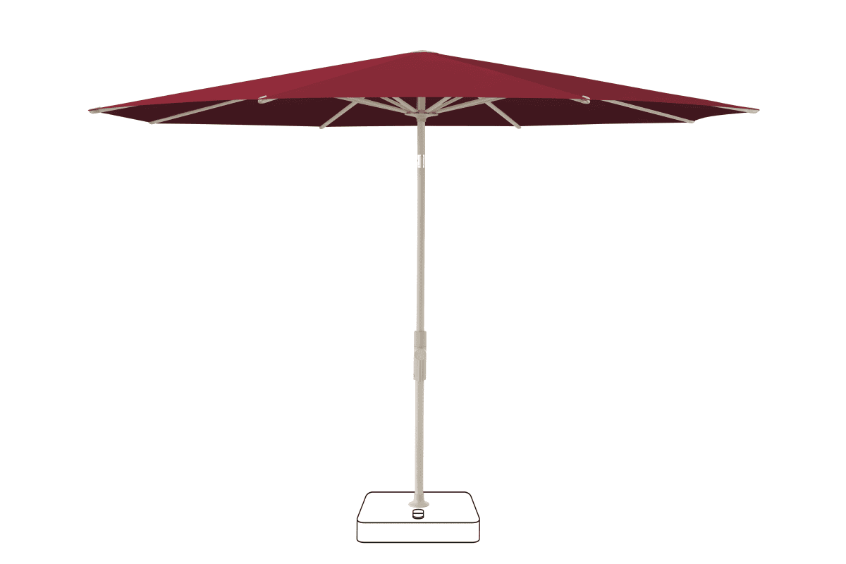 Glatz Parasol VITA Torna rond Cat.5 645 Burgundy Gris soie