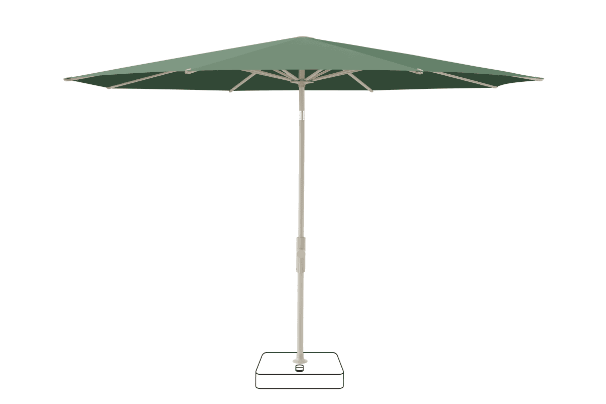 Glatz Parasol VITA Torna rond Cat.5 677 Nile Gris soie