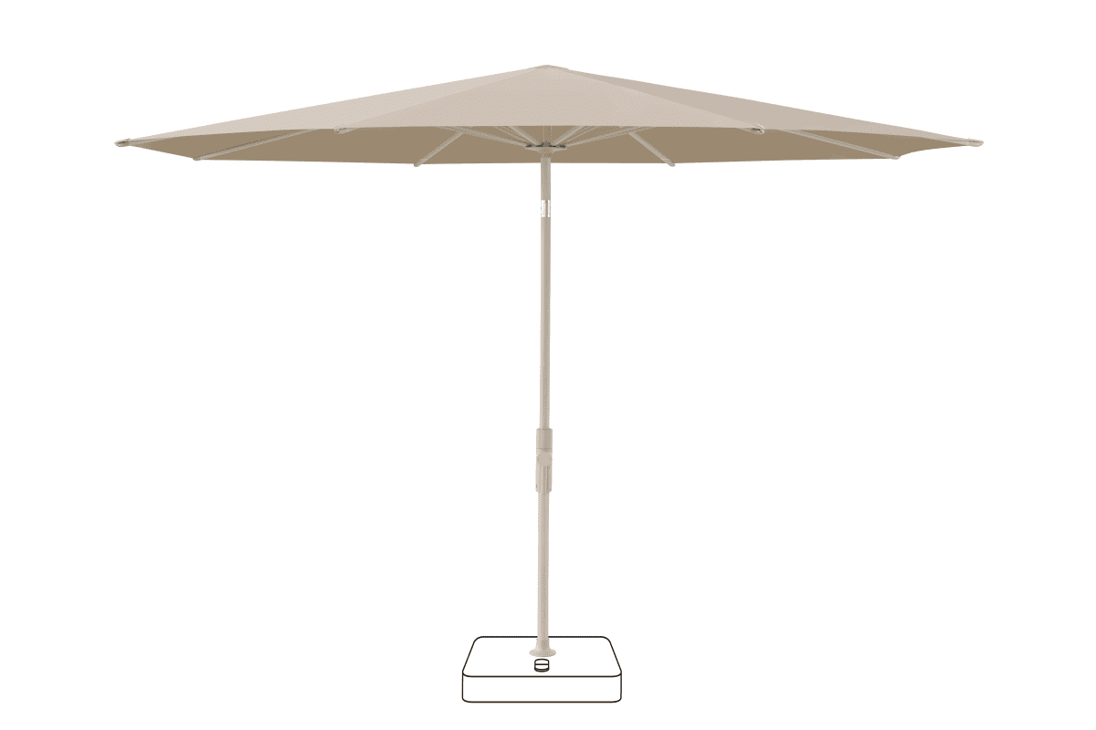 Glatz Parasol VITA Torna rond Cat.5 803 Linen Gris soie