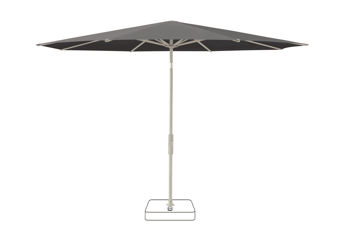 Glatz Parasol VITA Torna rond Cat.5 807 Lava Gris soie