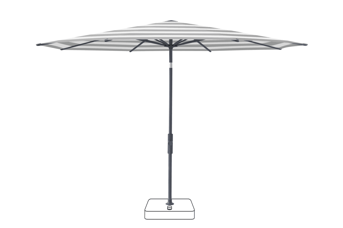 Glatz Parasol VITA Torna rond Cat.5 555 Grey Stripe Anthracite