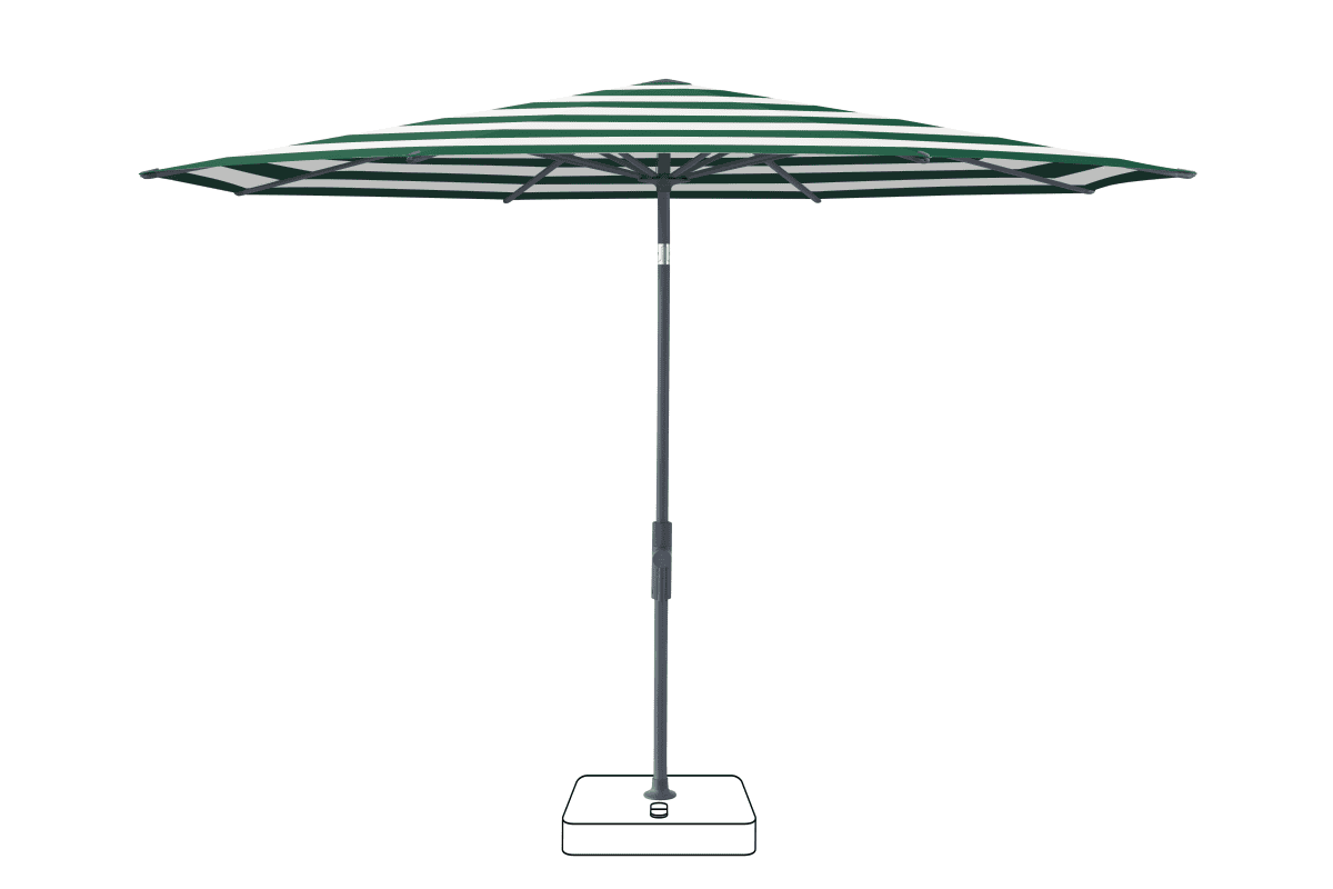 Glatz Parasol VITA Torna rond Cat.5 589 Green Stripe Anthracite