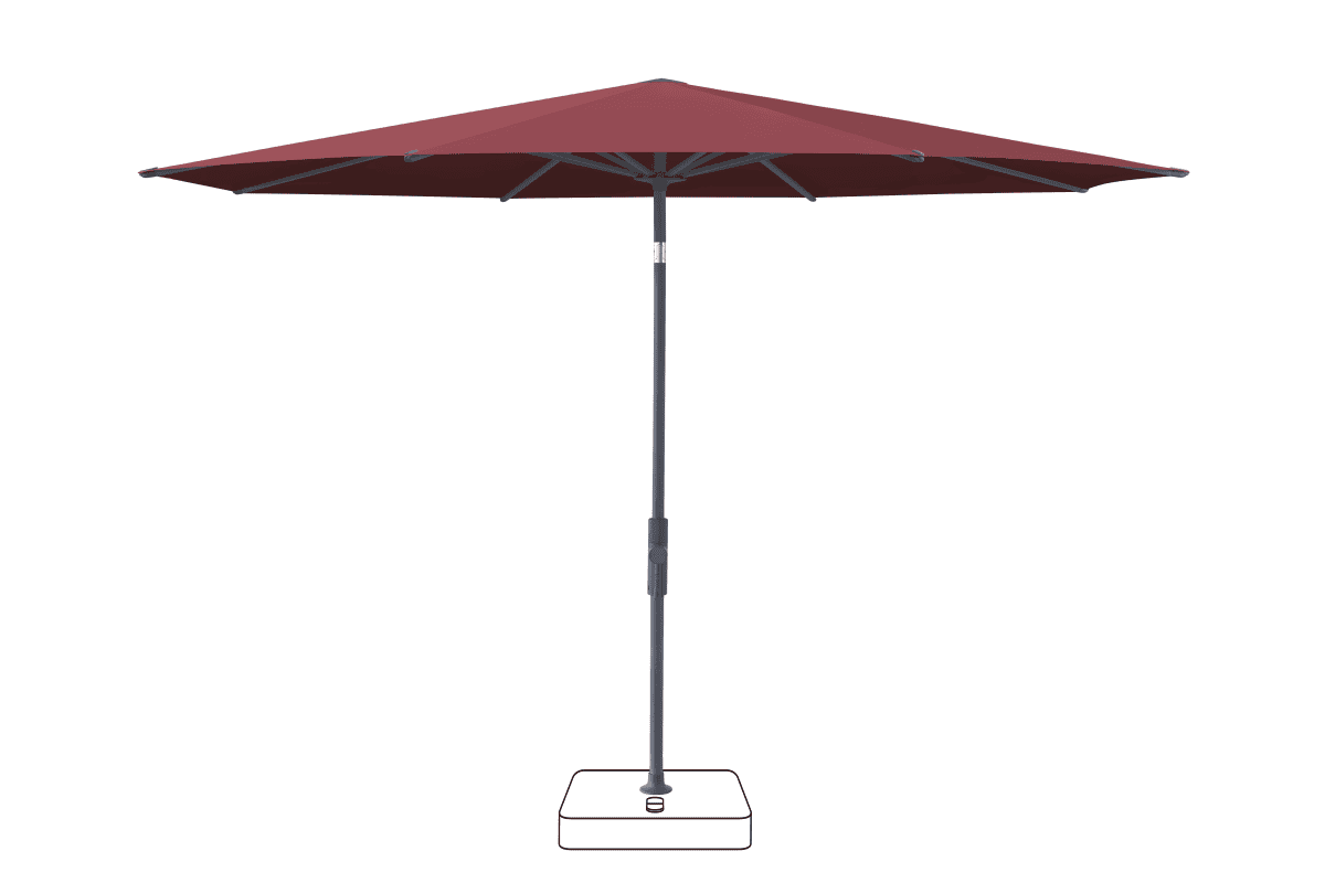 Glatz Parasol VITA Torna rond Cat.5 644 Merlot Anthracite