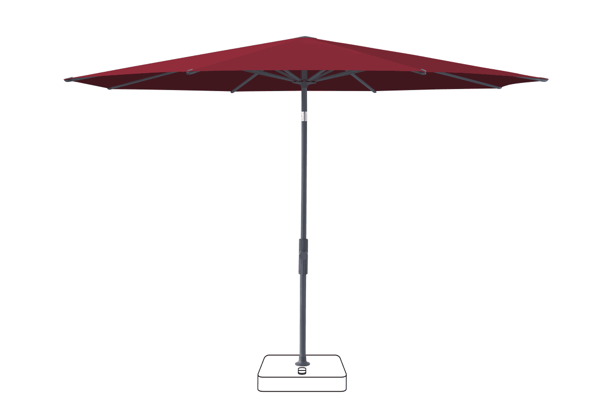 Glatz Parasol VITA Torna rond Cat.5 645 Burgundy Anthracite