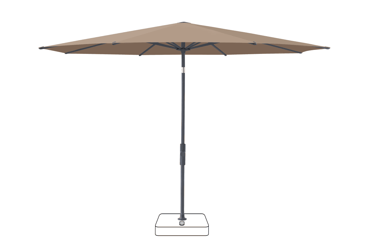 Glatz Parasol VITA Torna rond Cat.5 650 Camel Anthracite