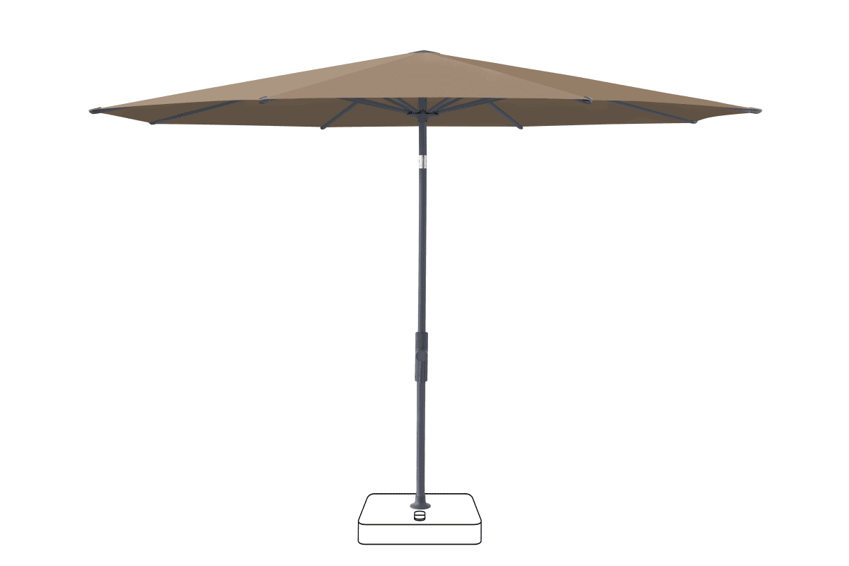 Glatz Parasol VITA Torna rond Cat.5 805 Walnut Anthracite
