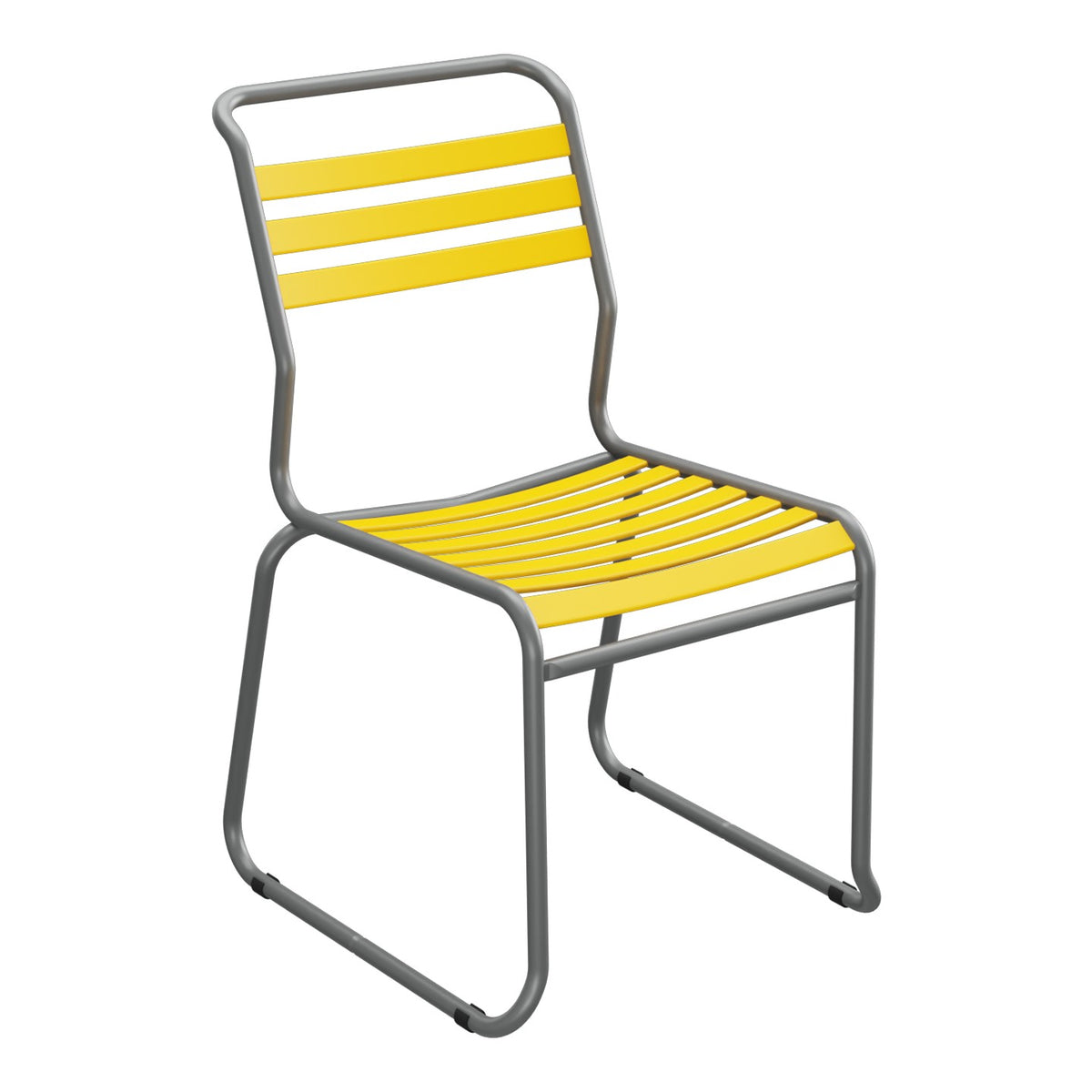 Schaffner Säntis Chaise luge à lattes – Jaune 11 / Graphite 73