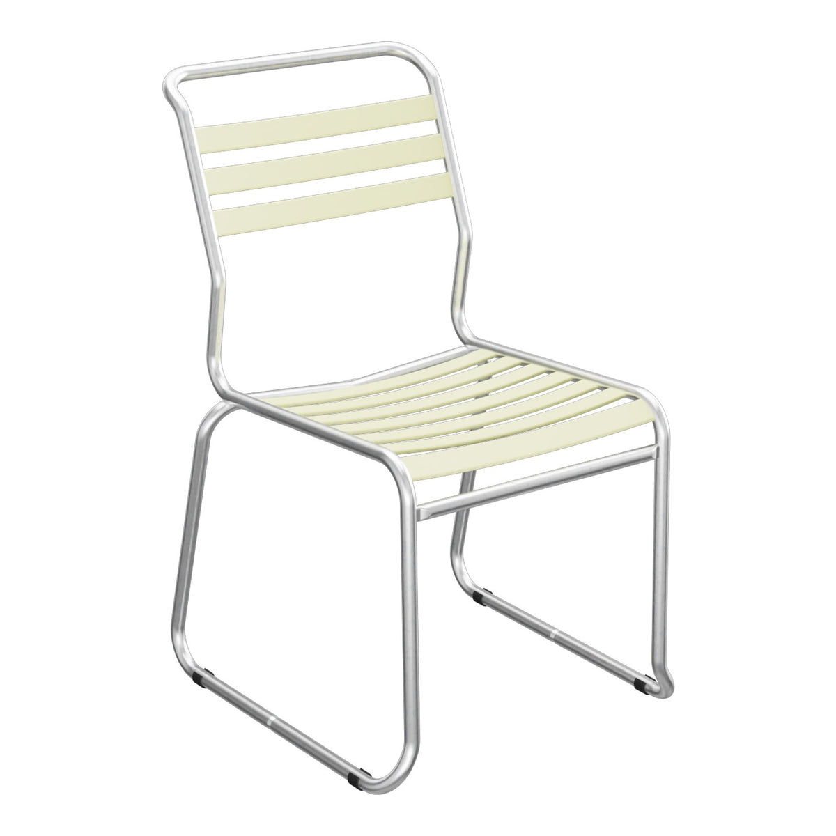 Schaffner Säntis Chaise luge à lattes – Jaune Buis 18 / Galvanisé à chaud 02