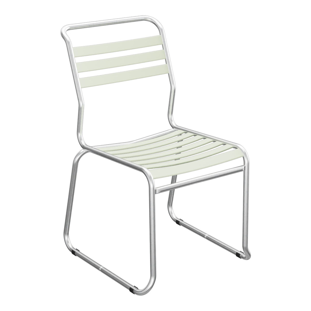 Schaffner Säntis Chaise luge à lattes – Vert Pastel 64 / Galvanisé à chaud 02