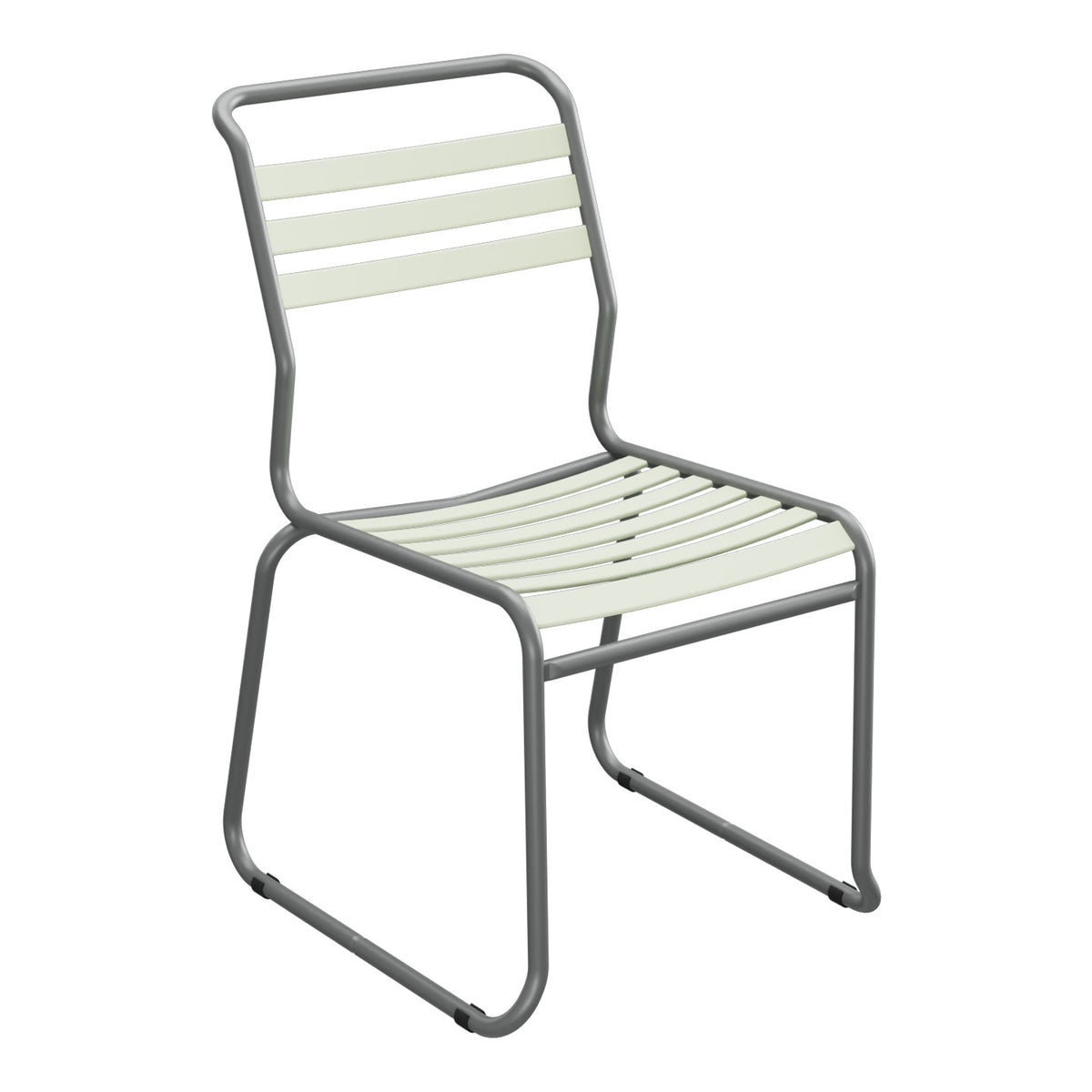 Schaffner Säntis Chaise luge à lattes – Vert Pastel 64 / Graphite 73
