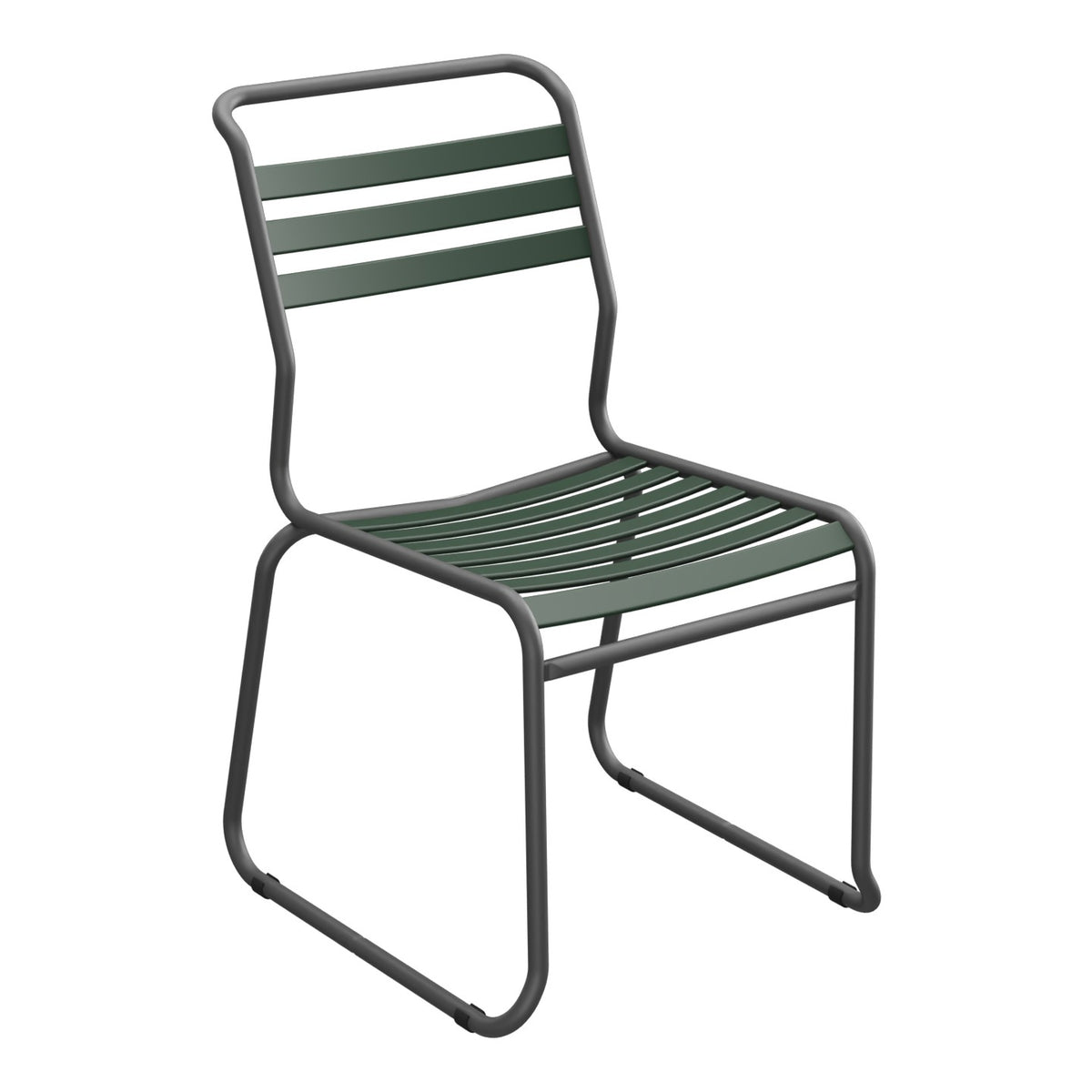 Schaffner Säntis Chaise luge à lattes – Vert Sapin 66 / Noir 91