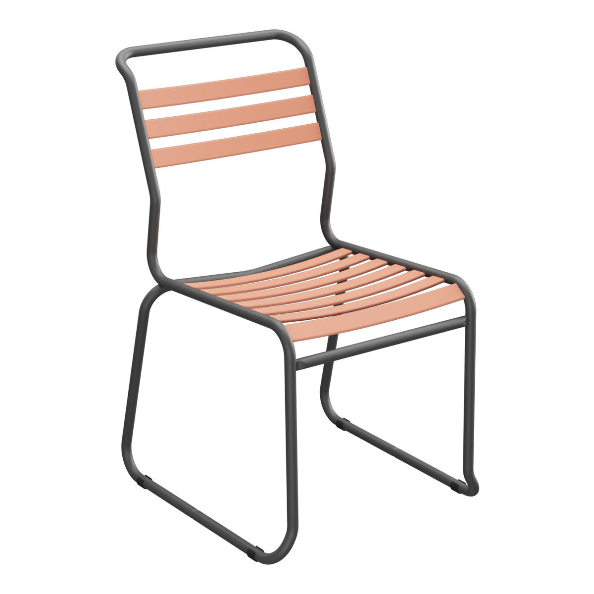 Schaffner Säntis Chaise luge à lattes – Terracotta 84 / Noir 91