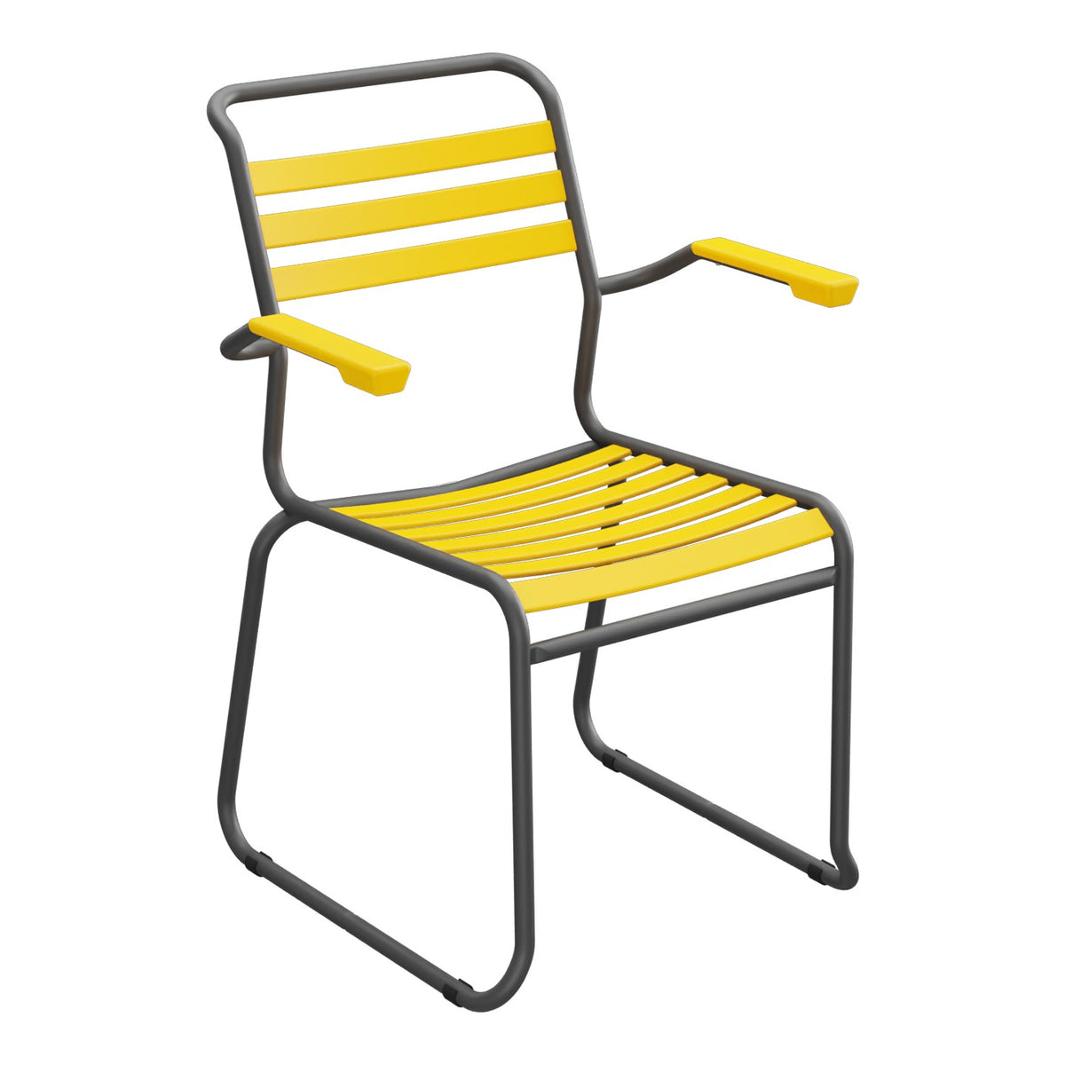 Schaffner Säntis Fauteuil Repas luge Lattes – Jaune 11 / Noir 91