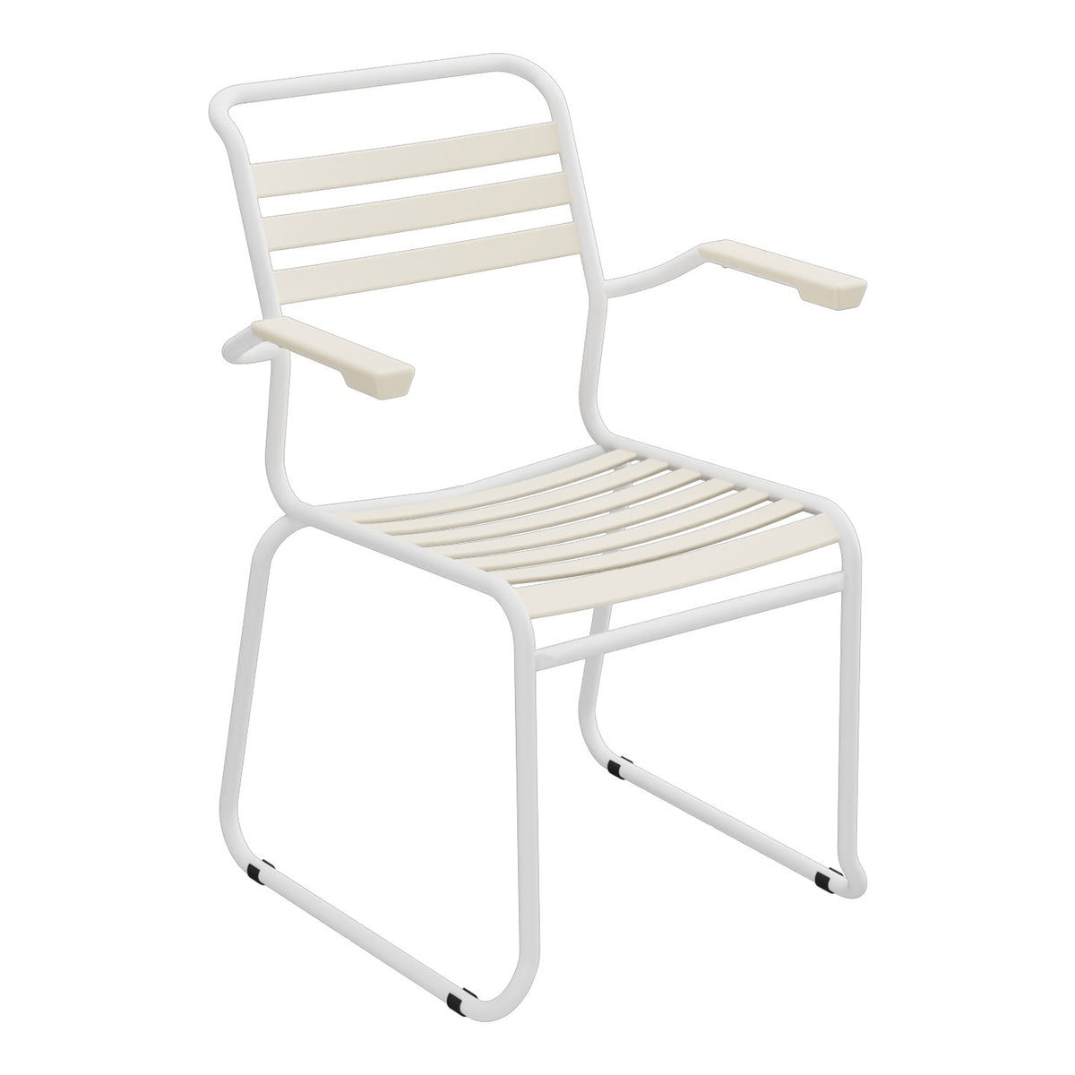Schaffner Säntis Fauteuil Repas luge Lattes – Sable Pastel 15 / Blanc 90