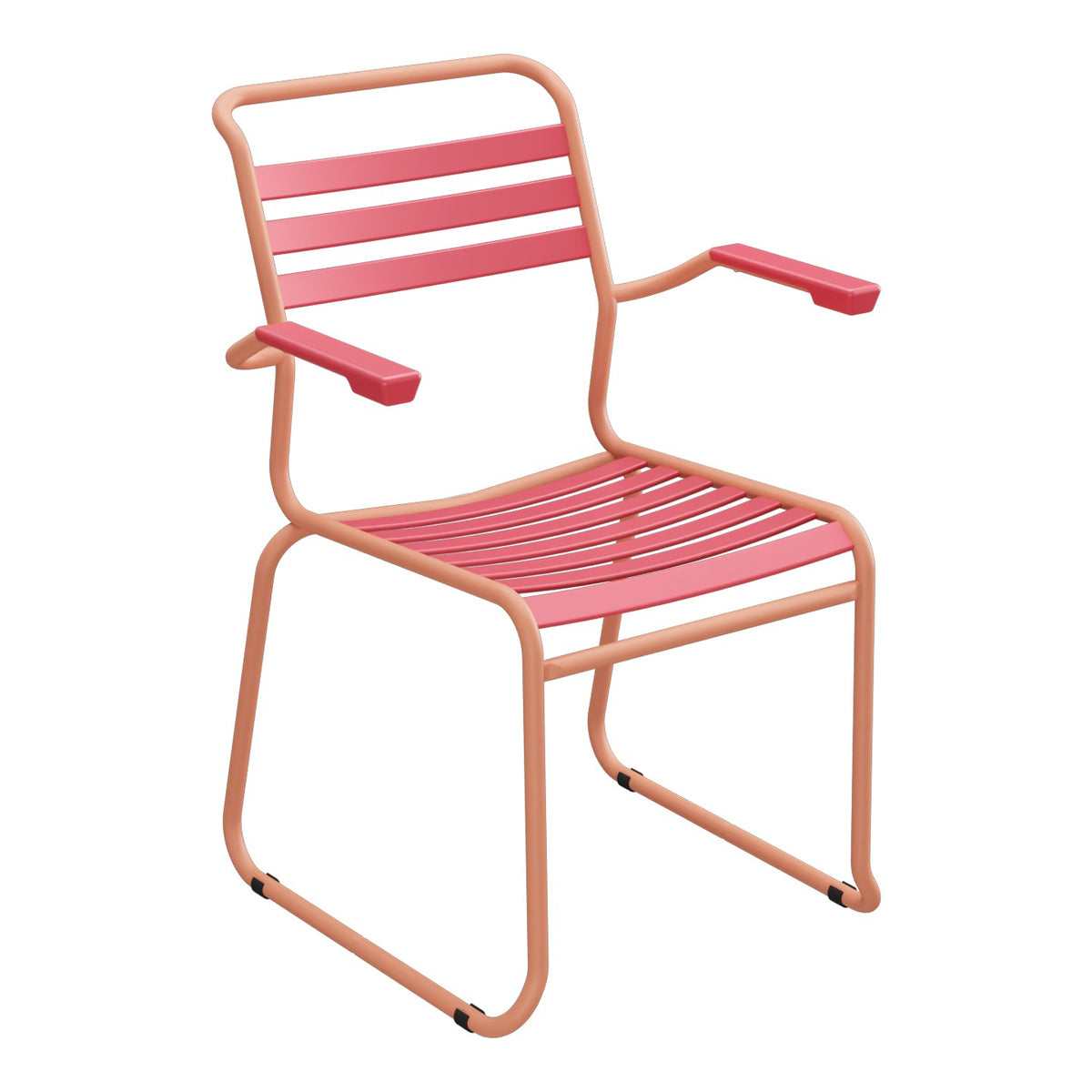 Schaffner Säntis Fauteuil Repas luge Lattes – Rouge Érable 33 / Terracotta 84