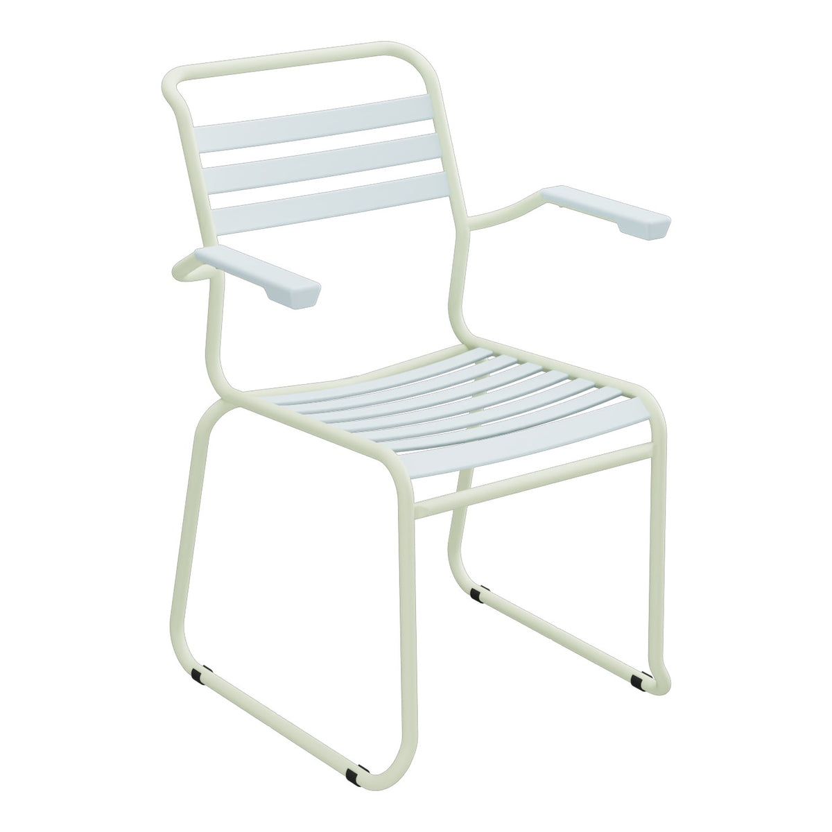 Schaffner Säntis Fauteuil Repas luge Lattes – Bleu Pastel 51 / Vert Pastel 64