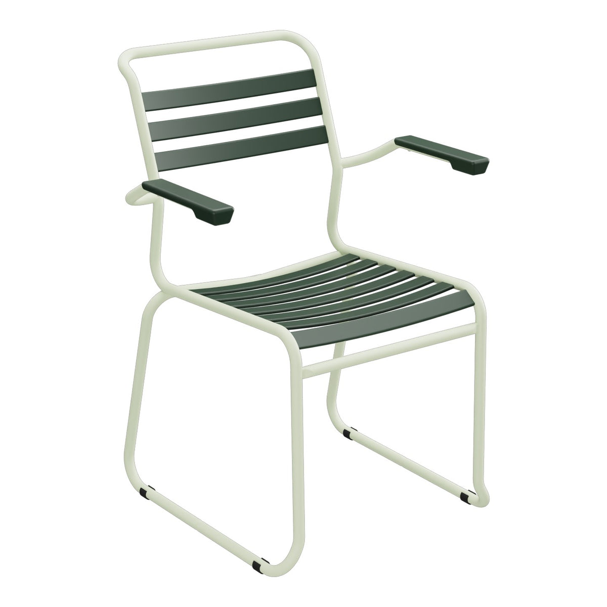 Schaffner Säntis Fauteuil Repas luge Lattes – Vert Sapin 66 / Vert Pastel 64