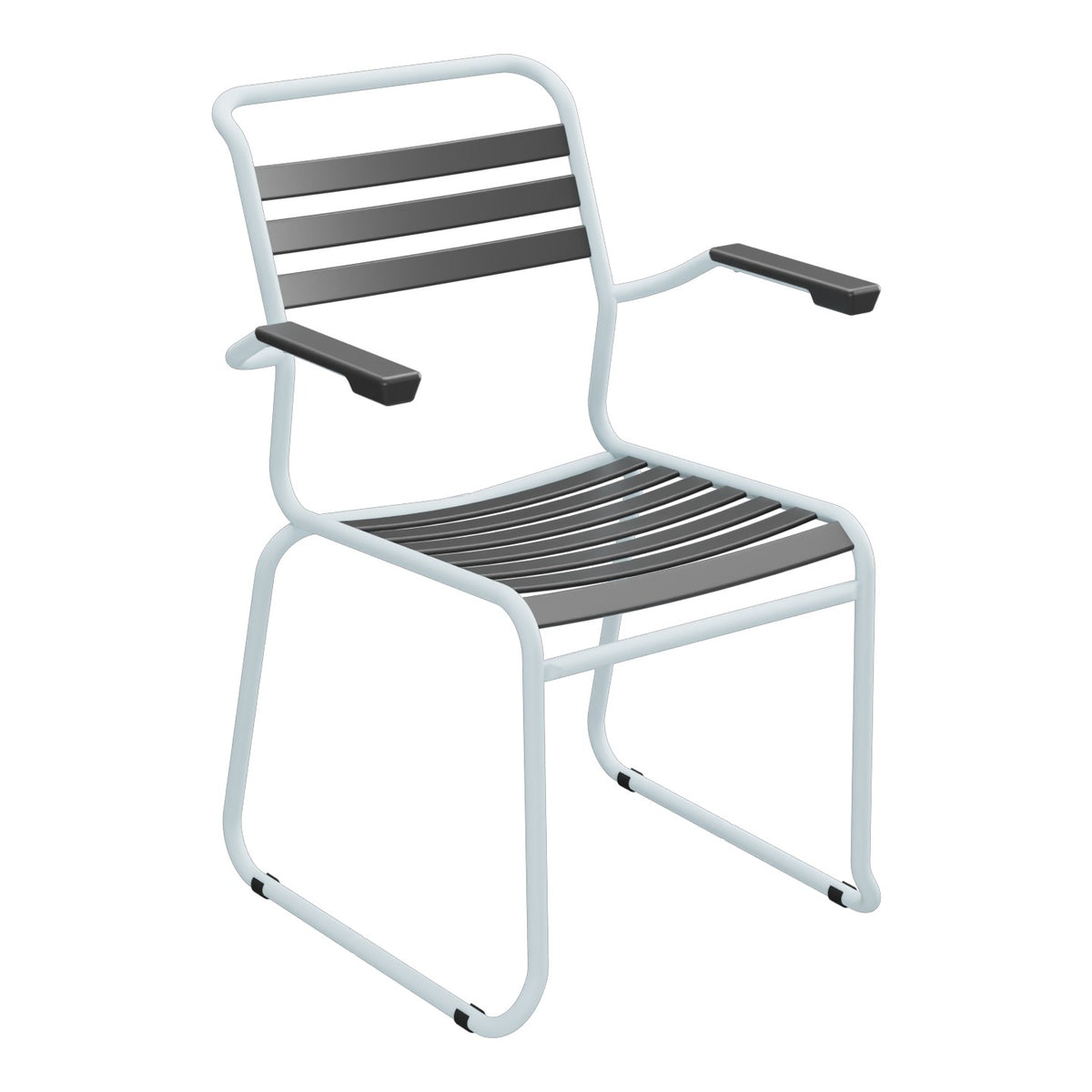Schaffner Säntis Fauteuil Repas luge Lattes – Anthracite 77 / Bleu Pastel 51