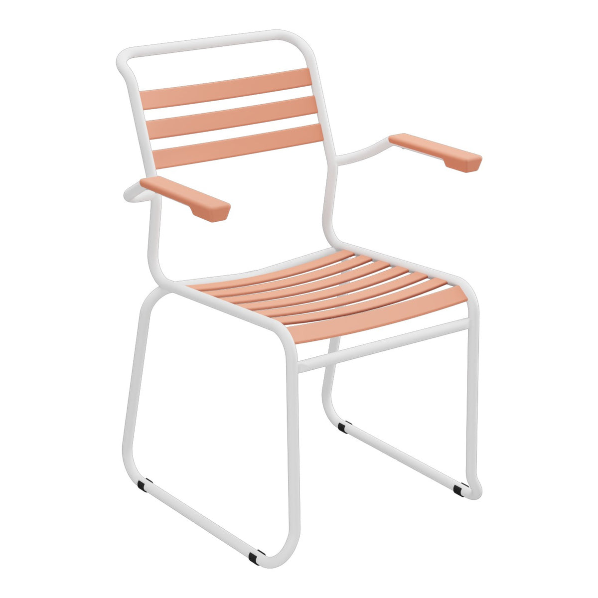 Schaffner Säntis Fauteuil Repas luge Lattes – Terracotta 84 / Blanc 90