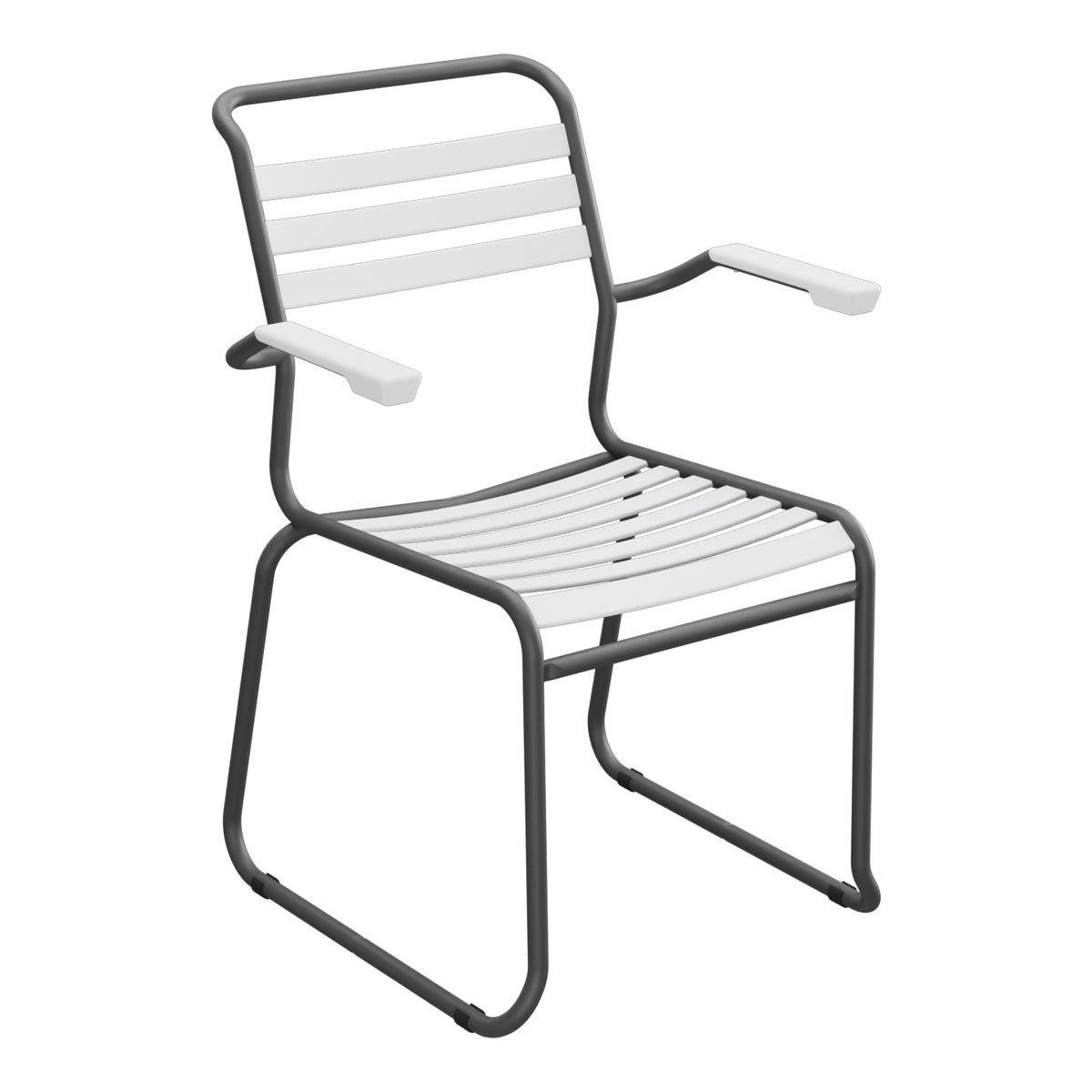 Schaffner Säntis Fauteuil Repas luge Lattes – Blanc 90 / Noir 91
