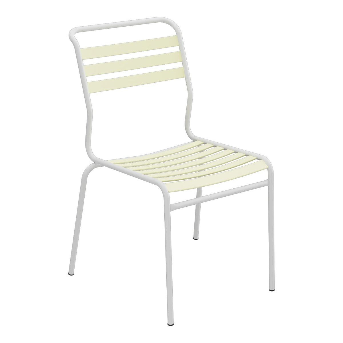 Schaffner Säntis Chaise à lattes – Jaune Buis 18 / Gris Argent 78