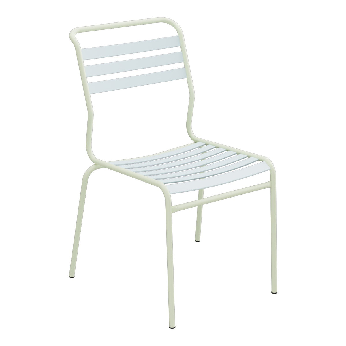 Schaffner Säntis Chaise à lattes – Bleu Pastel 51 / Vert Pastel 64