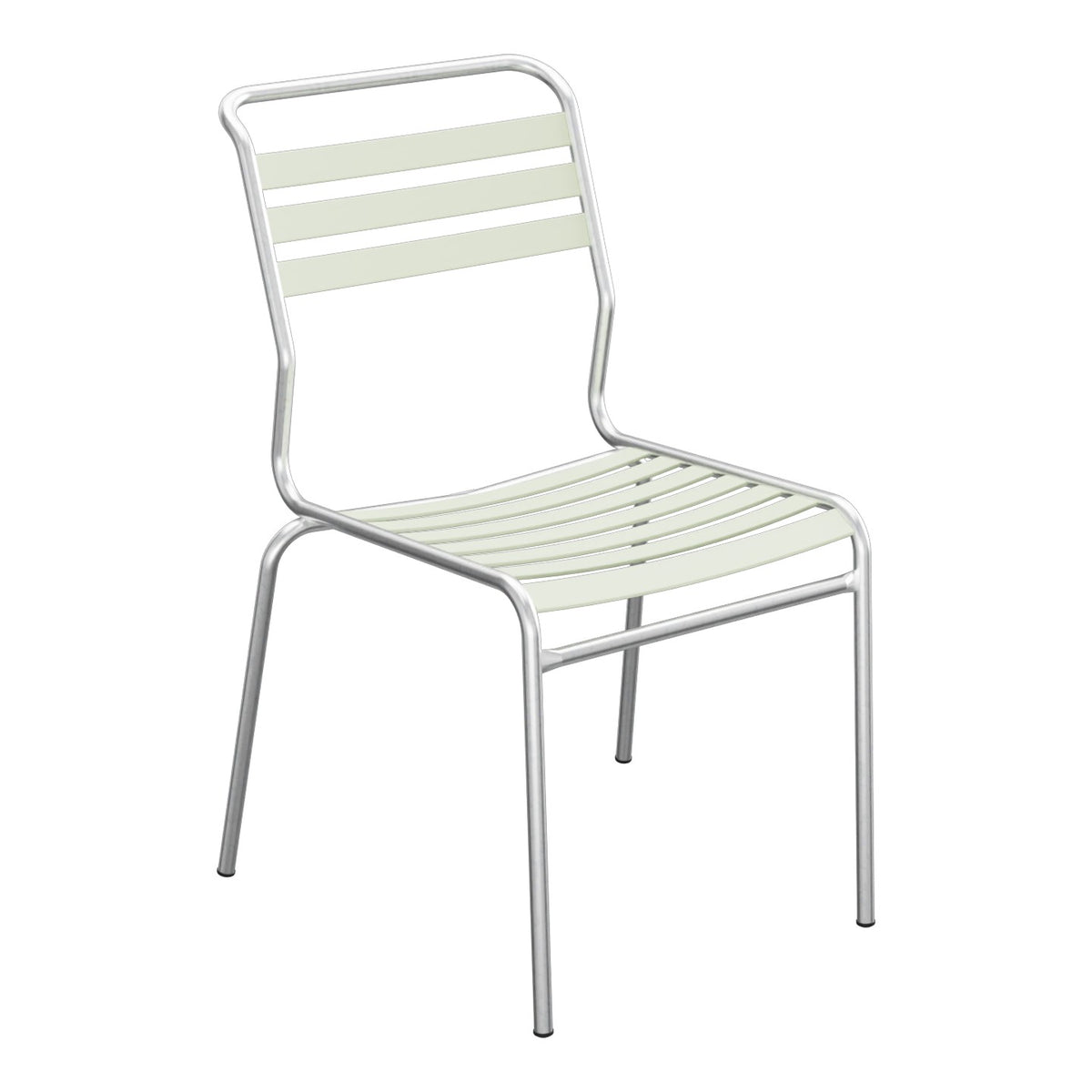 Schaffner Säntis Chaise à lattes – Vert Pastel 64 / Galvanisé à chaud 02