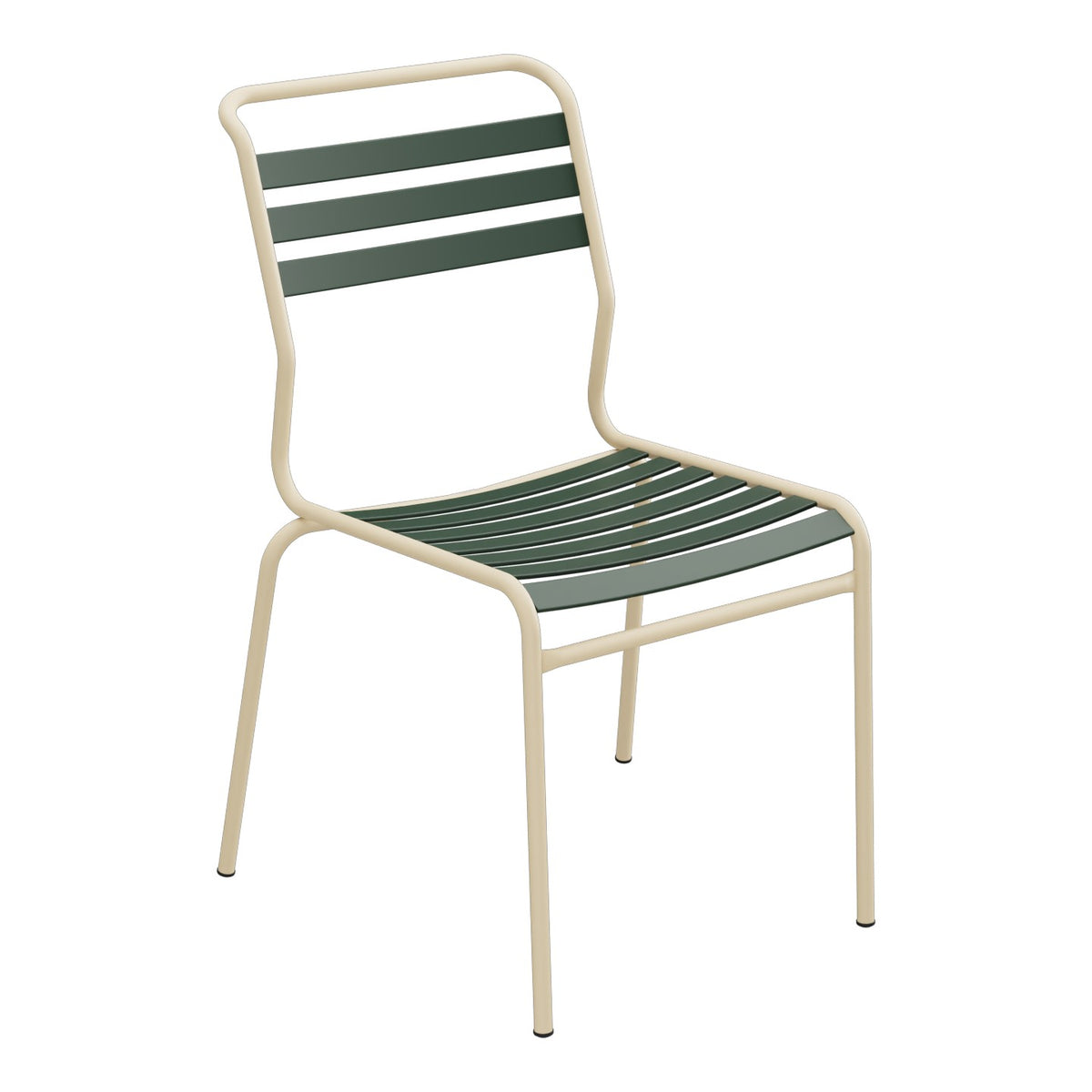 Schaffner Säntis Chaise à lattes – Vert Sapin 66 / Marron Pastel 83