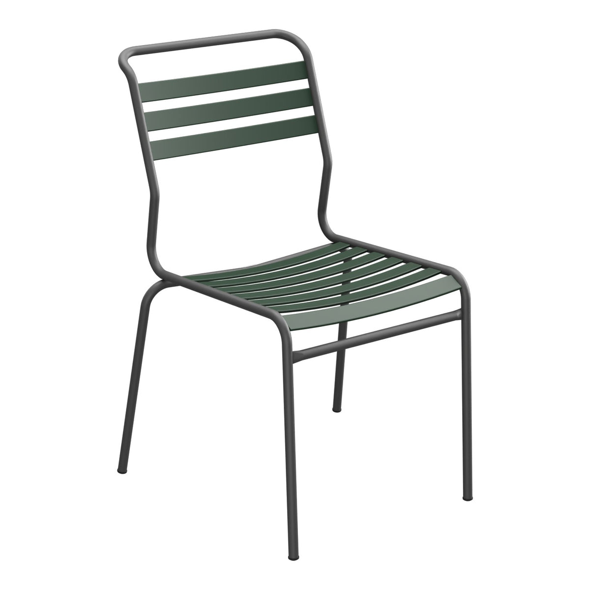 Schaffner Säntis Chaise à lattes – Vert Sapin 66 / Noir 91