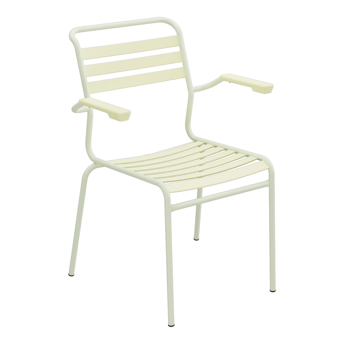 Schaffner Säntis Fauteuil à lattes – Jaune Buis 18 / Vert Pastel 64