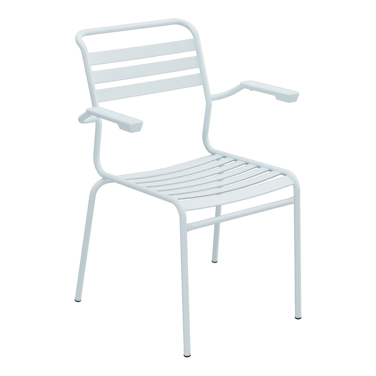 Schaffner Säntis Fauteuil à lattes – Bleu Pastel 51 / Bleu Pastel 51