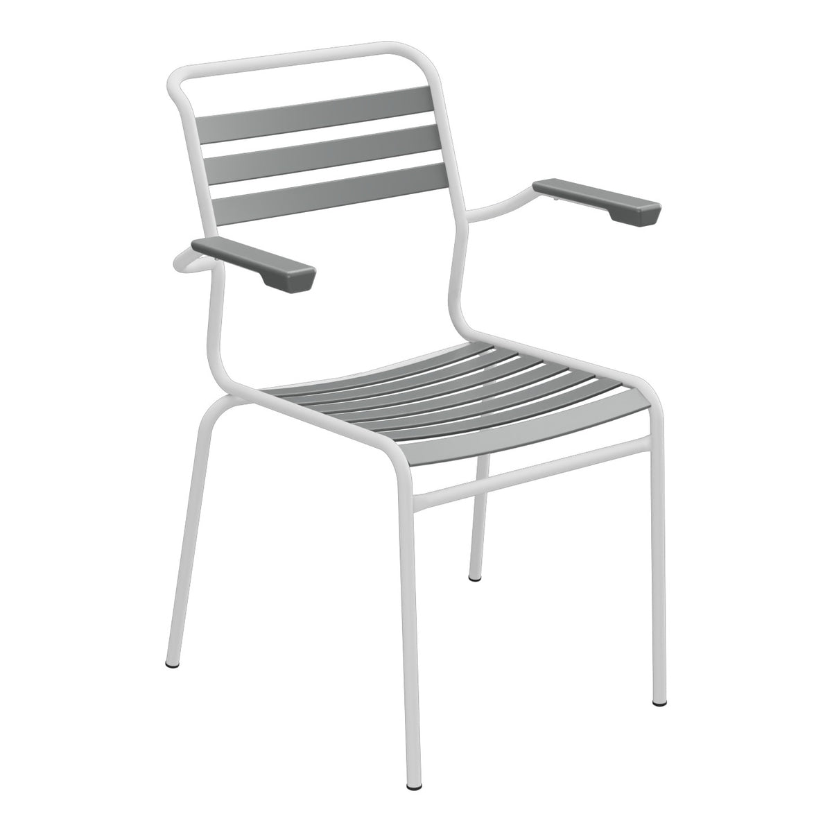 Schaffner Säntis Fauteuil à lattes – Graphite 73 / Gris Argent 78