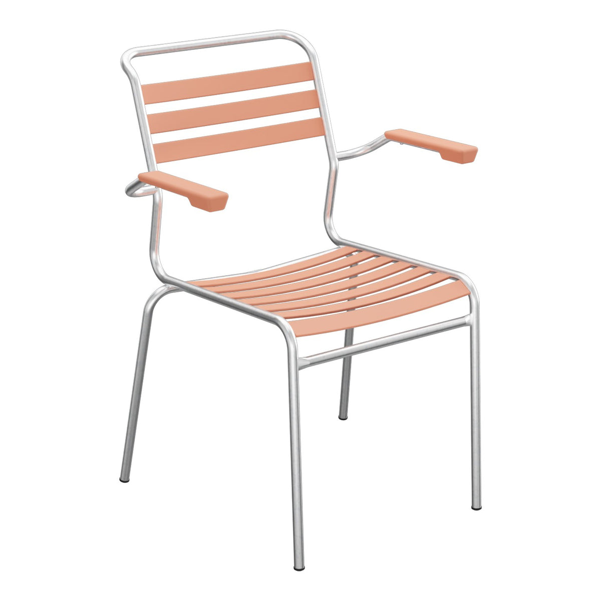 Schaffner Säntis Fauteuil à lattes – Terracotta 84 / Galvanisé à chaud 02