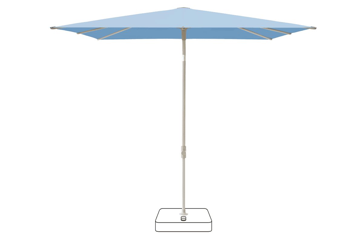 Glatz Parasol VITA Piana carre Cat.5 515 Cloud Gris soie